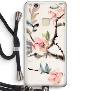 Japanse bloemen: Huawei Ascend P10 Lite Transparant Hoesje met koord