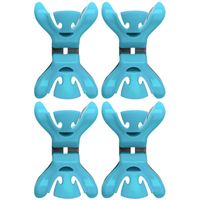 4x Slingers/decoratie ophangen slingerklemmen blauw