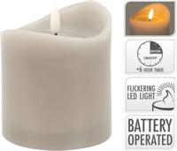 Led Candle 90X100 mm Grey - Nampook