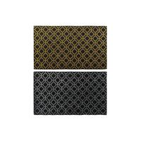Deurmat DKD Home Decor Ziverachtig Zwart Gouden Rubber Arabisch 2 Stuks (75 x 45 x 0,5 cm)