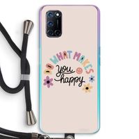 Happy days: Oppo A72 Transparant Hoesje met koord
