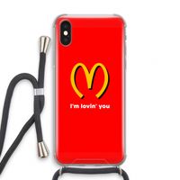 I'm lovin' you: iPhone X Transparant Hoesje met koord I'm lovin' you: iPhone X Transparant Hoesje met koord
