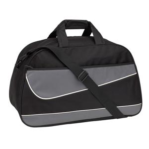 Sporttas/weekendtas - grijs/zwart - 55 x 32 x 28 cm - 50 liter - Fitness/Vrije tijd tassen