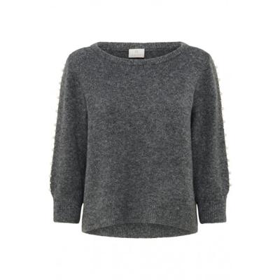Kaffe - Grijs | unisex | Trui | Grijs | XL | regular | Kamst mode