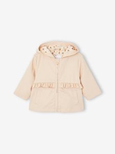 Gevoerde babyparka met capuchon beige