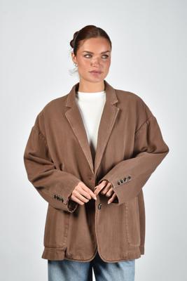 Nine In The Morning blazer Raissa 9SS26-RAI01 mocha