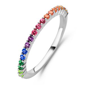 TI SENTO-Milano 12268MC Ring Regenboog zilver-meerkleurig 2 mm