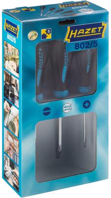 HAZET schroevendraaier set "hexanamic" screwdriver set 5 pcs. 802/5 hexanamic