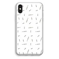Hipster stripes: iPhone XS Transparant Hoesje
