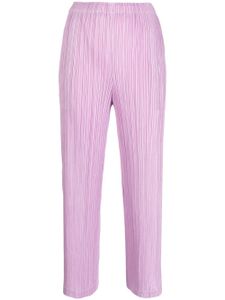 Pleats Please Issey Miyake pantalon court à design plissé - Violet