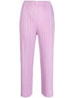 Pleats Please Issey Miyake pantalon court à design plissé - Violet