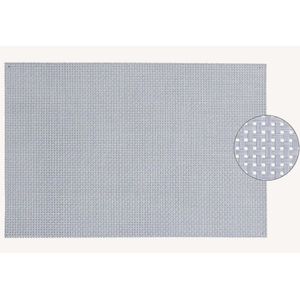 1x Rechthoekige placemats grijs/lila paars kunststof 45 x 30 cm