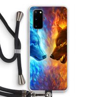 Fire & Ice: Samsung Galaxy S20 Transparant Hoesje met koord