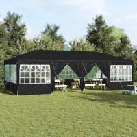 Feesttent met 12 zijwanden Antraciet 8x4 m PE