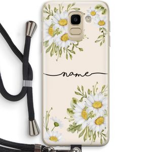 Daisies: Samsung Galaxy J6 (2018) Transparant Hoesje met koord