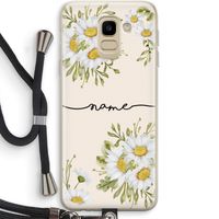 Daisies: Samsung Galaxy J6 (2018) Transparant Hoesje met koord