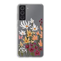 Painted wildflowers: Samsung Galaxy S21 FE Transparant Hoesje