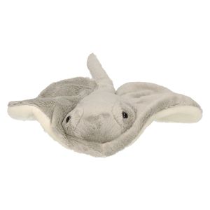 Pijlstaartroggen speelgoed artikelen mantarog knuffelbeest grijs 25 cm