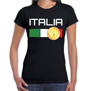 Italia / Italie landen t-shirt zwart dames 2XL  -