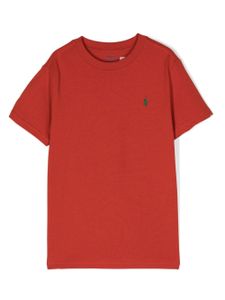 POLO RALPH LAUREN KIDS t-shirt en coton à logo brodé - Orange