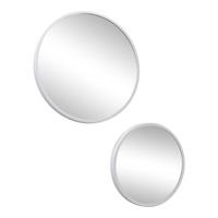 LOFT42 Mirror Spiegels Rond Wit Set van 2 - Metaal - Ø45 & Ø35 - thumbnail