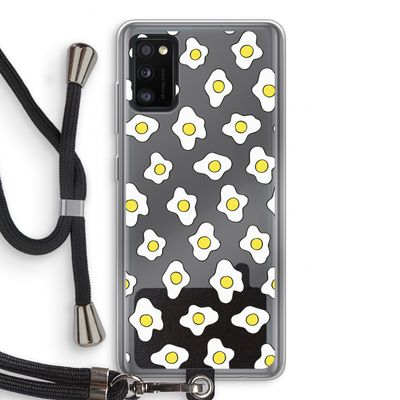 Spiegeleitjes: Samsung Galaxy A41 Transparant Hoesje met koord