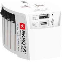 Innovatieve 2-polige wereldreisadapter met geïntegreerde dubbele USB-oplader (1x USB C & 1 x USB) Innovatieve 2-polige wereldreisadapter met geïntegreerde dubbele USB-oplader (1x USB C & 1 x USB)