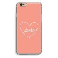 Best heart: iPhone 6 / 6S Transparant Hoesje