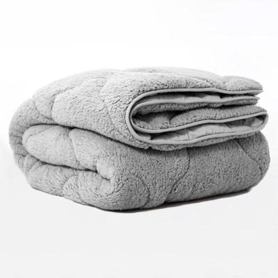 Wasbaar Dekbed Zonder Overtrek - Lazy Zonder Overtrek Teddy Grijs - Exclusief Kussensloop - 240x200 Cm (Lits-Jumeaux) - Sleeptime 350 Gram Per M² - Dekbed-Discounter.nl