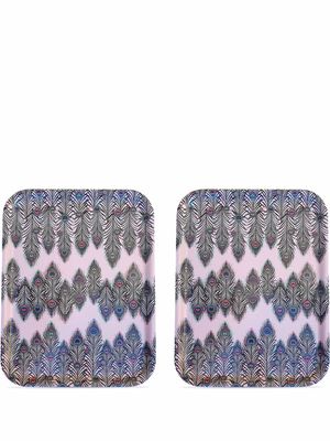 Les-Ottomans x Matthew Williamson lot de plateaux imprimés - Multicolore