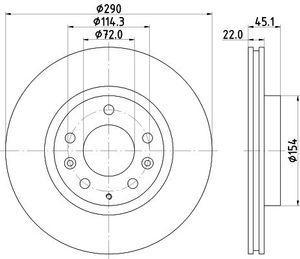 Remschijf Gecoat 54756PRO 8DD355115311