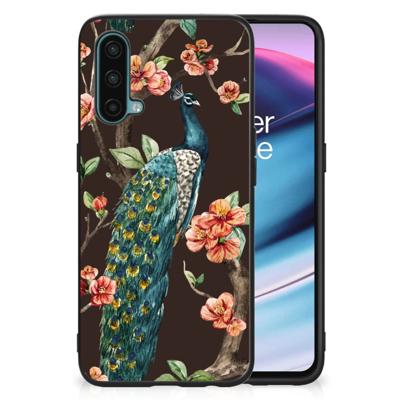 OnePlus Nord CE 5G Dierenprint Telefoonhoesje Pauw met Bloemen