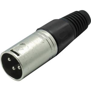 Kash 55002-S XLR-connector Stekker, recht Aantal polen: 3 Zwart 1 stuk(s)