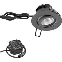 EVN PC650N61640 EVN Lichttechnik LED-inbouwlamp LED LED vast ingebouwd 6 W Antraciet