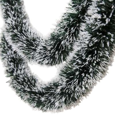 Ruhhy Kerstslinger - 2x - groen - 600 x 15 cm - met sneeuw - kerstboomslinger - kerstversiering Ruhhy Kerstslinger - 2x - groen - 600 x 15 cm - met sneeuw - kerstboomslinger - kerstversiering