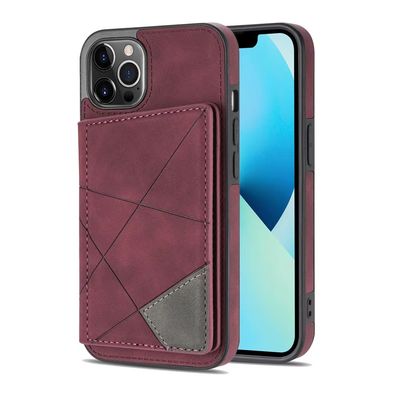 iPhone 12 Pro Max hoesje hoesje - Backcover - Pasjeshouder - Portemonnee - Camerabescherming - Stijlvol patroon - TPU - Bordeaux Rood iPhone 12 Pro Max hoesje hoesje - Backcover - Pasjeshouder - Portemonnee - Camerabescherming - Stijlvol patroon - TPU - Bordeaux Rood