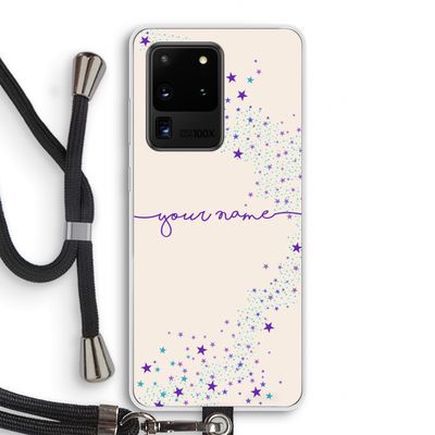 Sterren: Samsung Galaxy S20 Ultra Transparant Hoesje met koord