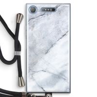 Witte marmer: Sony Xperia XZ1 Transparant Hoesje met koord