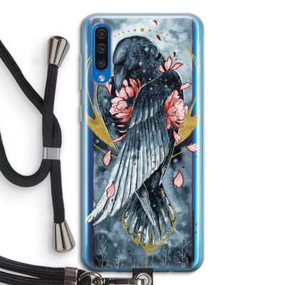 Golden Raven: Samsung Galaxy A50 Transparant Hoesje met koord