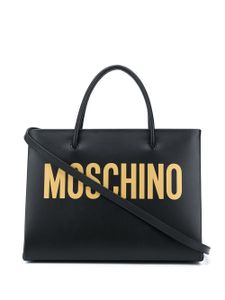 Moschino sac cabas à logo imprimé - Noir