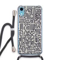 Moroccan Print: iPhone XR Transparant Hoesje met koord