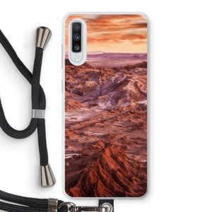 Mars: Samsung Galaxy A70 Transparant Hoesje met koord
