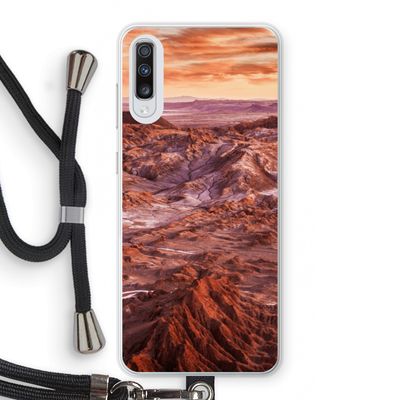Mars: Samsung Galaxy A70 Transparant Hoesje met koord
