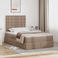 Opslag bed met matras Cappuccino 120 x 200 cm Nep Leer