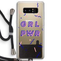 GRL PWR: Samsung Galaxy Note 8 Transparant Hoesje met koord