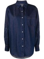 Forte Forte chemise en jean à broderies - Bleu - thumbnail