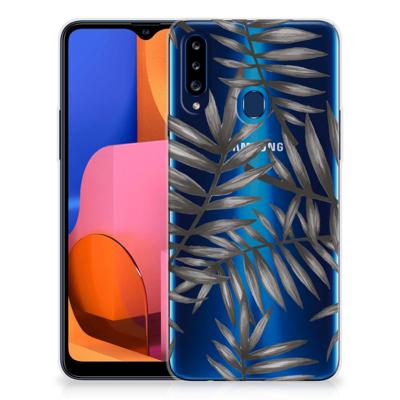 Samsung Galaxy A20s | TPU Case | Leaves Grey Samsung Galaxy A20s | TPU Case | Leaves Grey