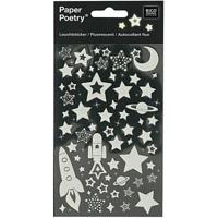 Sterrenhemel voor kinderkamer - 3x - Stickervel van de ruimte - glow in the dark - 10 x 19 cm