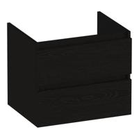 Brauer Joy - Onderkast - 60 cm - met 2 Softclose Lades Greeploos en 1 Sifon Uitsparing - Timber Black