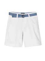 POLO RALPH LAUREN KIDS short en coton à taille ceinturée - Blanc - thumbnail